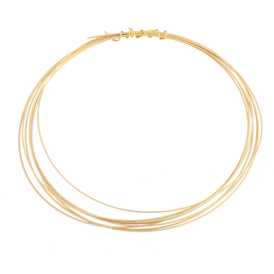 diy保色14k半硬编织字母材料金线