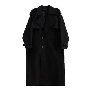 OUTCiRCS 双排扣工装翻领风衣女款休闲外套春秋款