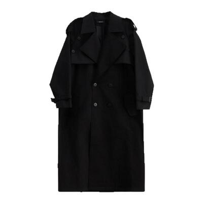 OUTCiRCS双排扣工装翻领风衣