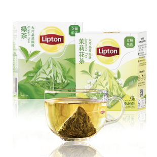 立顿茉莉花茶三角茶包袋泡茶柠檬片绿茶茶叶办公室原叶休闲养生茶