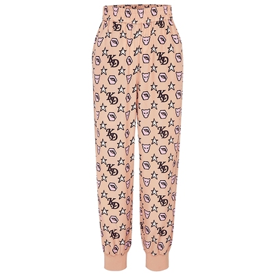 KD女印花松紧休闲长裤