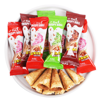 巧克力夹心迷你坚果脆筒