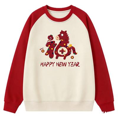 新年新款亲子装秋冬高级感加绒