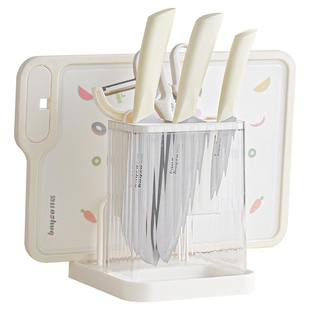 拜格婴儿辅食菜板刀具套装家用宝宝专用菜刀切菜板二合一儿童工具