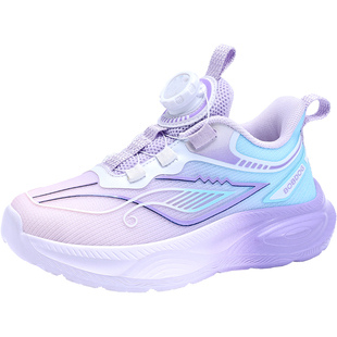 巴布豆女童鞋2026春秋新款网面透气儿童运动鞋女孩轻便软底跑步鞋