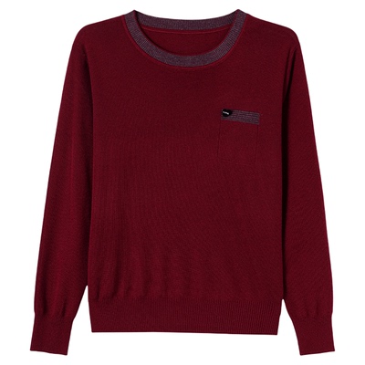 恒源祥100%纯羊毛妈妈打底毛衣