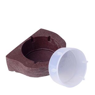 CM树栖爬虫活体防逃逸吸盘喂食器睫角蜥蜴食盆挂壁双层星球ABS