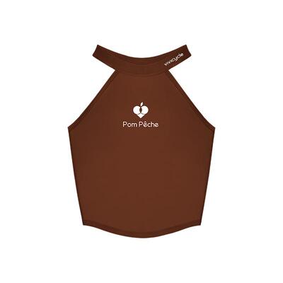 VIVICYCLE&POM PECHE联名 春夏新款运动健身小香肩背心上衣女