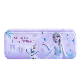 迪士尼文具盒女小学生多功能高科技马口铁笔盒文具袋收纳幼儿园少女心儿童铅笔袋女生冰雪奇缘爱莎女孩铅笔盒