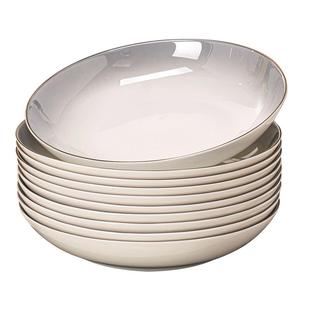 骨瓷盘子菜盘家套装用创意网红特别好看的盘子8寸高级感轻奢餐盘