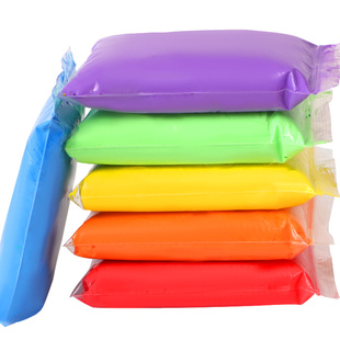 白色超轻粘土500g克大包装彩泥橡皮泥幼儿园专用无毒超级黏土儿童手办diy材料包红色蓝黑色100g泡泡泥不粘手