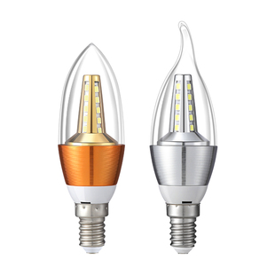 艾迪格尼LED蜡烛灯泡e14小螺口e27螺纹节能客厅吊灯水晶灯拉尾E14