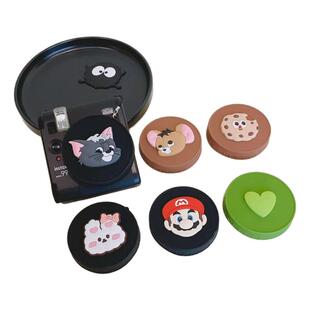 适用于 mini99镜头盖 mini90instax 硅胶卡通带防丢绳
