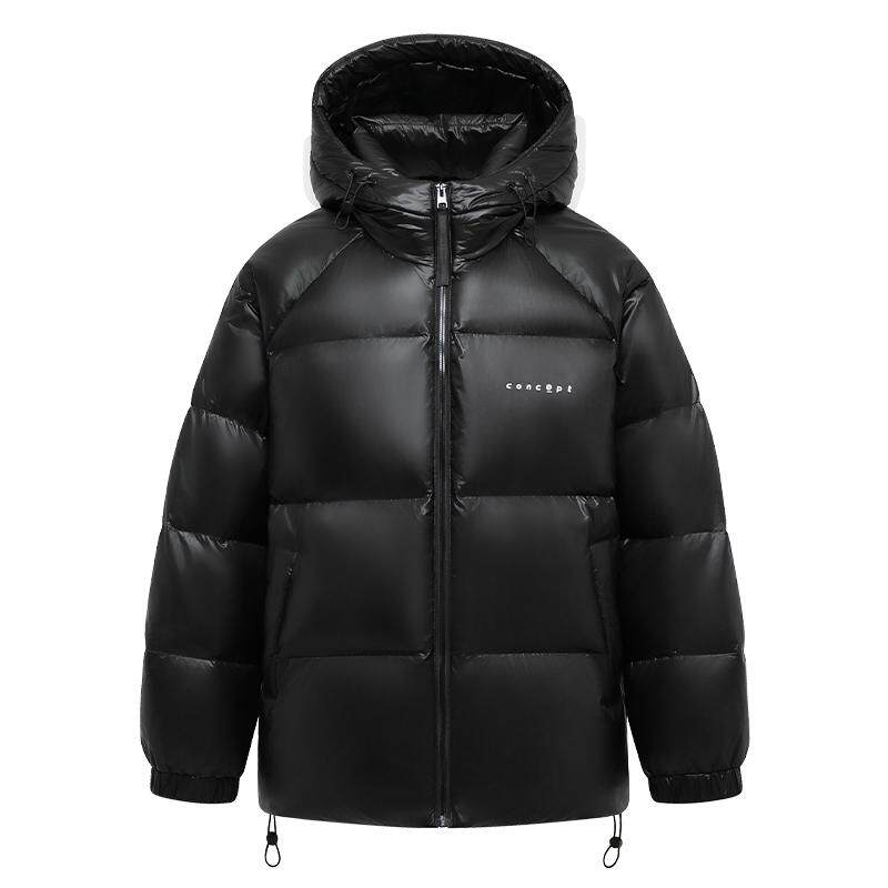 雅鹿2025新款冬季羽绒服男连帽加厚短款面包服夹克外套防寒服高蓬