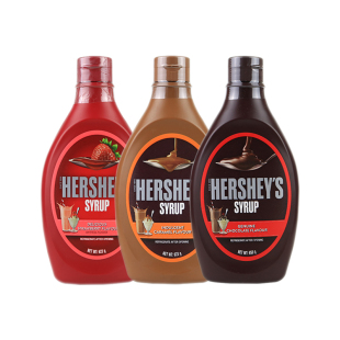 好时巧克力酱650g进口焦糖酱原味草莓酱咖啡奶茶冰淇淋烘焙原料