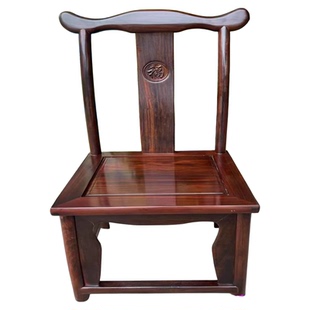 红木酸枝木椅子官帽椅实木椅成年人小椅矮茶几边东非酸枝木靠背椅