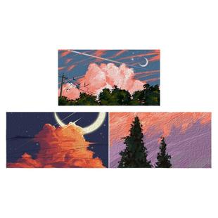 「追光而遇」沐光而行 原创明信片艺术卡片高级感贺卡礼物留言纸