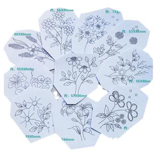 毛衣手工刺绣花样图案纸可缝diy手工布贴T恤上衣牛仔玫瑰水溶背胶