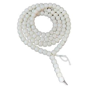 天然白玉菩提根手串114颗素珠佛珠精修高抛直切老型桶珠苹果圆珠