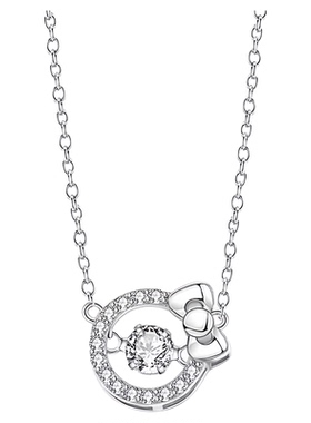 三丽鸥helloKitty纯银项链礼盒高级感轻奢小众生日圣诞礼物女款kt