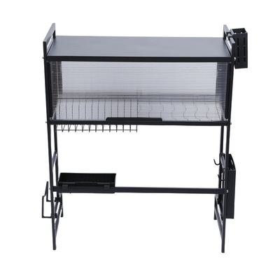 厨房水槽沥水置物架翻盖柜式防尘