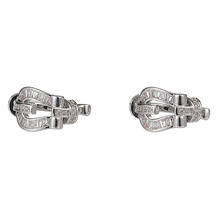 个性精致满钻马蹄扣耳夹轻奢气质小众设计耳骨夹简约高级感耳饰女