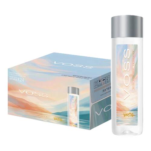 【夏日限定款】voss芙丝天然矿泉水饮用水弱碱性高端水500ml*24瓶