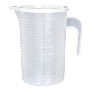 量杯塑料带刻度食品级量桶奶茶店专用大容量烘焙毫升小计量杯带盖