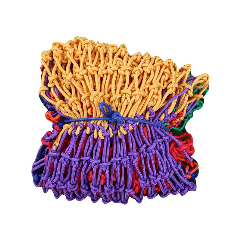 儿童防护尼龙绳网室内楼梯天井防坠围网彩色幼儿园装饰攀爬拓展网
