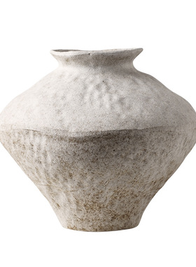 复古侘寂风陶罐花瓶家居客厅电视柜感花器摆件装饰摆件