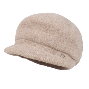 高级感帽子女士秋冬季针织毛线帽洋气百搭加厚保暖防寒短檐贝雷帽