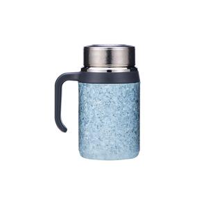 铠斯钛时代纯钛冰花保温杯办公杯茶水分离高档钛泡茶水杯子带手柄