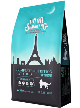 朗仕猫粮10kg亮毛天然流浪猫通用