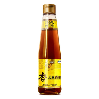 香油福临门芝麻油220ml*1瓶优选原料中粮调味油凉拌d辣椒油食用