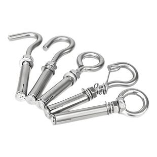 304不锈钢挂钩膨胀螺丝带环加长吊钩吊环拉爆膨胀螺栓M6M8M10M12