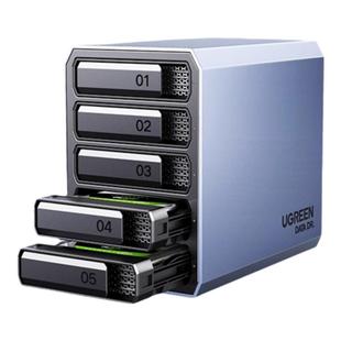 绿联硬盘阵列盒磁盘柜铝合金多双盘位RAID外接SATA底座笼架读取器