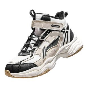 李宁儿童运动鞋加绒二棉鞋2024秋冬款男女大童保暖防滑防泼水鞋子