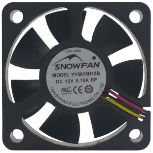 SNOWFAN 5CM5015电脑电源P3散热器散热风扇12v主板3P接口支持测速