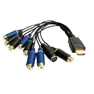 圆刚HDMI转Q9转模拟S端子色差转接线CL311-M2 c727适用