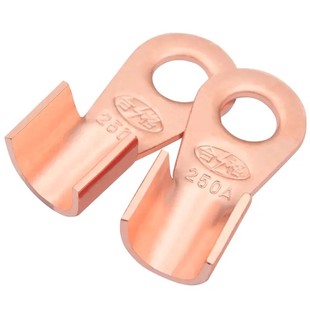 紫铜OT开口鼻子接线端子接头线铜堵油紫铜2元件包邮小商品铜鼻子t