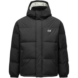 斯凯奇冬男女同款情侣连帽外套保暖防风防泼水运动时尚短款羽绒服