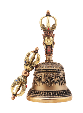 藏式精工金刚铃杵手摇摆件