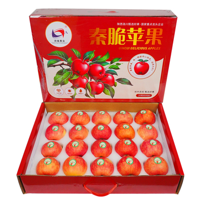 正宗洛川秦脆苹果陕西水果礼盒生鲜新鲜整箱大果富士产地京东包邮