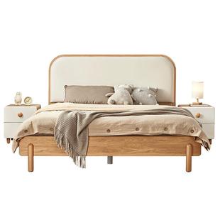 全友家居北欧风1米5单人儿童床小户型卧室男女孩1.35m实木脚床