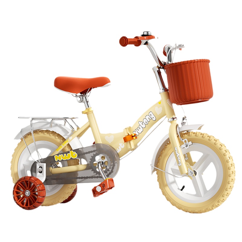 儿童自行车2-5-6岁男孩宝宝折叠脚踏车小孩单车4-8岁女孩中大童车