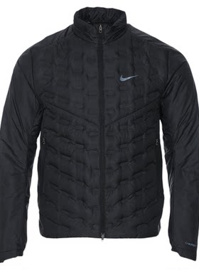 NIKE耐克立领外套男冬轻薄跑步运动夹克保暖排骨羽绒服FB7557-010