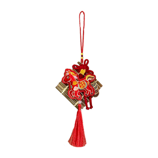 【2026马年】芯苼 新年福马贺春车挂节日diy装饰门挂挂饰花艺资材