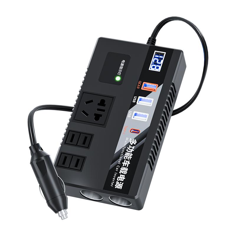 车载逆变器汽车货车12V24V通用转220V电源插座转换器手机快充电器