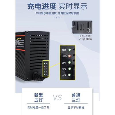 适用铅酸60V大功率快充充电器断电保护防反接温控保护铝壳充电机