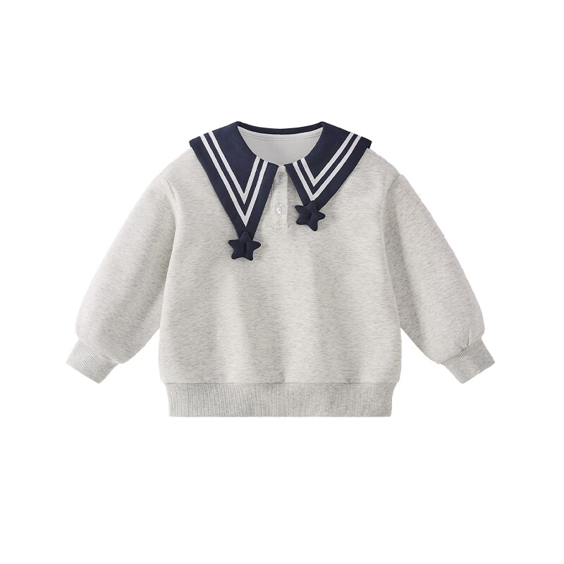 [7A抑菌]女童卫衣翻领春款童装春季学院风儿童长袖衣服春宝宝上衣